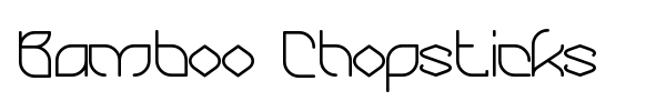 Bamboo Chopsticks font preview